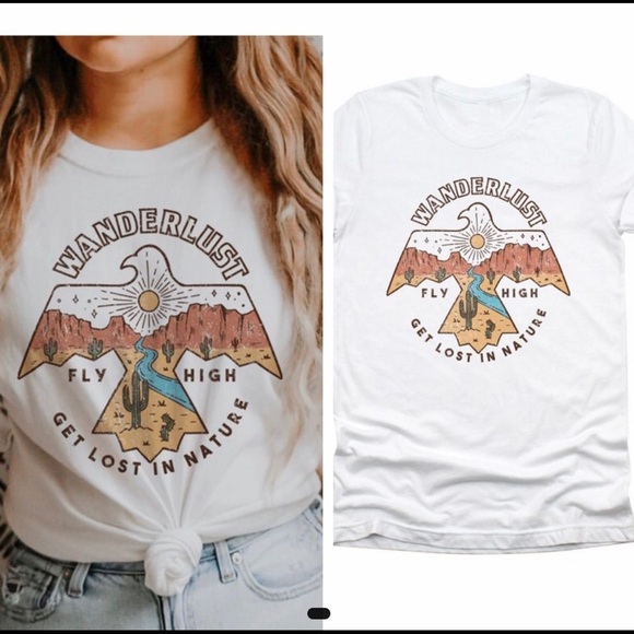 New! Clearance 🔥 Wanderlust Graphic Soft Tee high Quality Premium - Picture 4 of 5